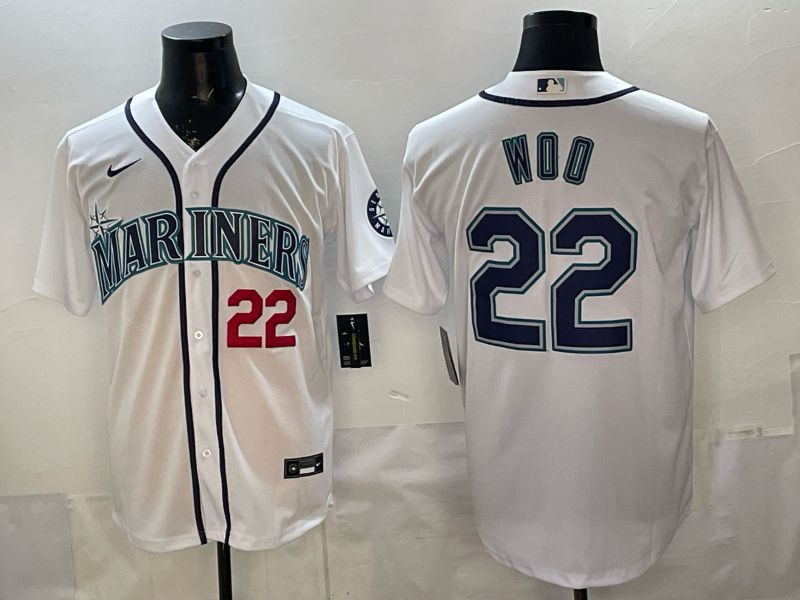 Men Seattle Mariners #22 Woo White Game 2026 Nike MLB Jersey style 009->seattle mariners->MLB Jersey